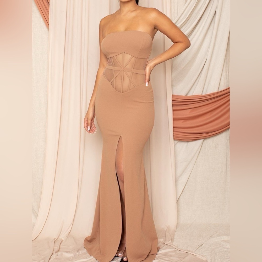 Strapless Maxi Dress NEW Symphony Maxi Dress Cutout Dress Size L